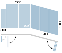 схема безрамного остекления балкона серия П44-Т